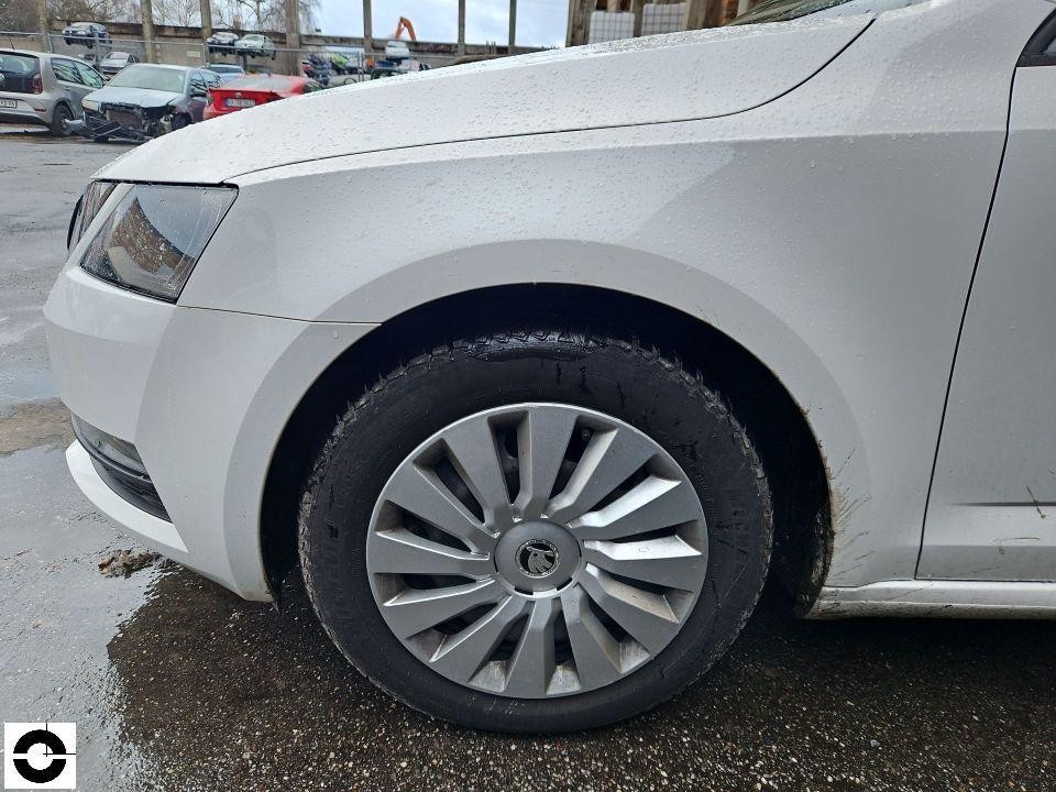 Frontansicht links, vorderer Kotflügel und Rad, Regenwasser sichtbar, keine Schäden erkennbar