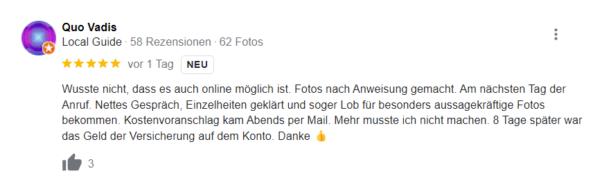 kfz gutachten online Kundenerfahrung